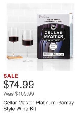 Costco Cellar master platinum gamay style wine kit offer