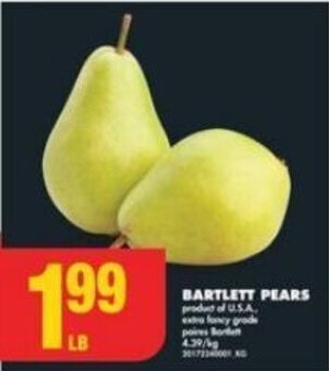 No Frills BARTLETT PEARS offer