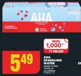 No Frills AHA SPARKLING WATER offer