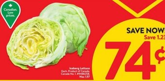 Walmart Iceberg Lettuce offer