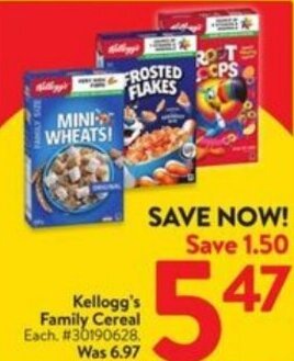 Walmart Kellogg's Family Cereal offer