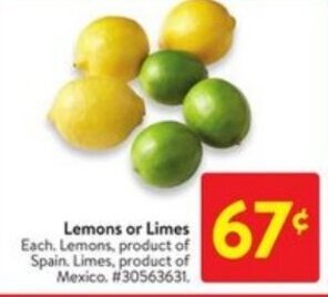 Walmart Lemons or Limes offer
