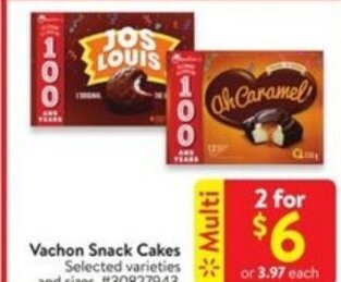 Walmart Vachon Snack Cakes offer