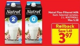 Walmart Natrel Natrel Natrel Fine-Filtered Milk 2L offer