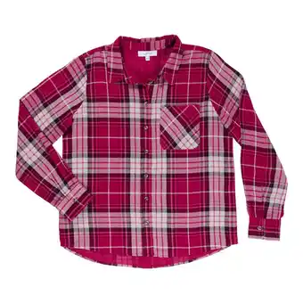 Giant Tiger Mystyle women's street smart textured plaid shirt offer