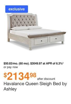 Ashley Furniture Havalance queen sleigh bed by ashley offer