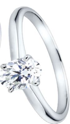 Charm Diamond 14k white gold melody 0.33ct solitaire ring offer