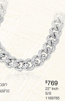 Charm Diamond Sterling silver 22 8.40mm miami cuban pyramid link chain offer