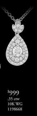 Charm Diamond Glacier fire 10k white gold 0.35ctw canadian diamond pendant offer