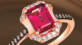 Charm Diamond Le vian 14k rose gold rhodolite & diamond ring offer