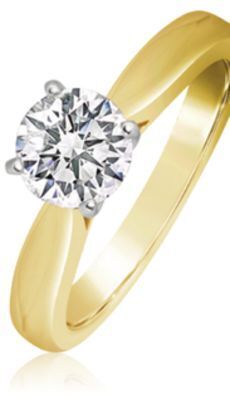 Charm Diamond 14k yellow gold serenade 0.23ct solitaire engagement ring offer