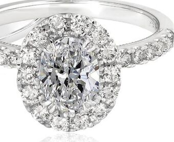 Charm Diamond Chemistry 14k white gold lab grown 1.52ctw oval cut diamond ring offer