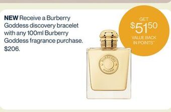 Hudson's Bay New receive a burberry goddess discovery bracelet with any 100ml burberry goddess fragrance purchase offer