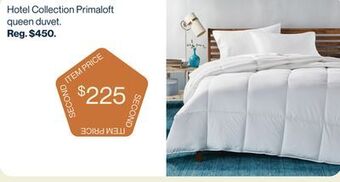 Hudson's Bay Hotel collection primaloft queen duvet offer