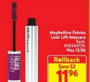 Walmart Maybelline Falsies Lash Lift Mascara offer
