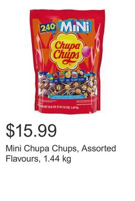 Costco Mini chupa chups, assorted flavours, 1.44 kg offer