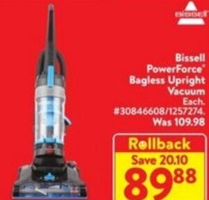 Walmart Bissell PowerForce Bagless Upright Vacuum offer