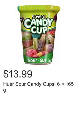 Costco Huer sour candy cups, 6 × 165 g offer