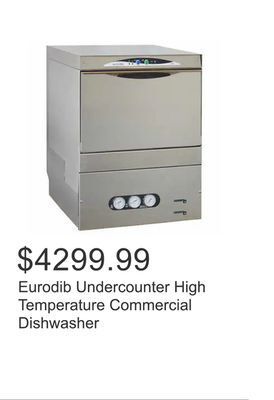 Costco Eurodib undercounter high temperature commercial dishwasher offer