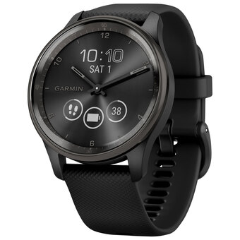 Best Buy Garmin vivomove trend 40mm gps hybrid smartwatch with heart rate monitor - black offer