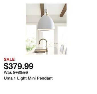 Wayfair Uma 1 light mini pendant offer