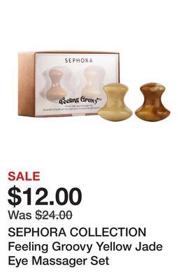 Sephora Sephora collection feeling groovy yellow jade eye massager set offer
