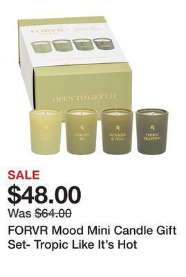 Sephora Forvr mood mini candle gift set- tropic like it's hot offer