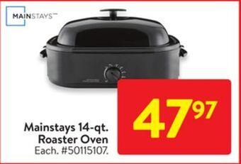 Walmart Mainstays 14-qt. roaster oven offer