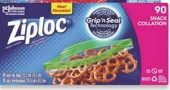 Walmart Ziploc snack, sandwich or freezer bags offer