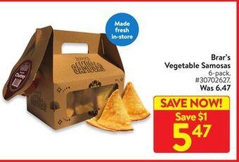 Walmart Brar's vegetable samosas offer