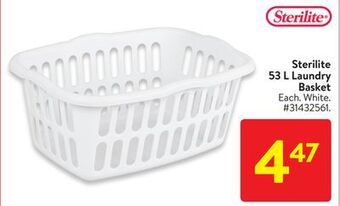 Walmart Sterilite 53 l laundry basket offer