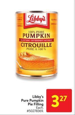 Walmart Libby's pure pumpkin pie filling offer