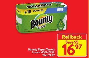 Walmart Bounty paper towels offer
