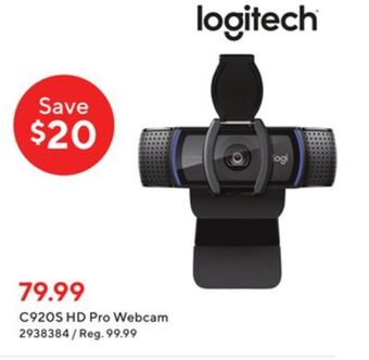 Staples Logitech 960-001257 c920s hd pro webcam offer