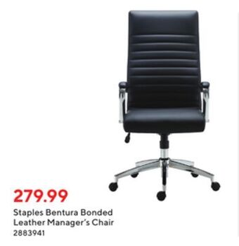 Staples Staples bentura bonded leather manager's chair offer
