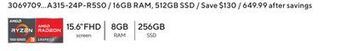 Staples Acer aspire 3 a315-24p-r5s0 15.6 fhd laptop - amd ryzen 3 7320u - 512 gb ssd - 16 gb ram offer