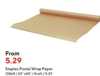 Staples Staples postal wrap paper offer