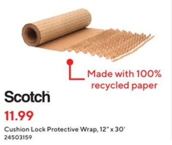 Staples Scotch cushion lock protective wrap offer