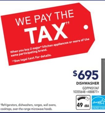 Lowe's Frigidaire gallery dishwasher offer