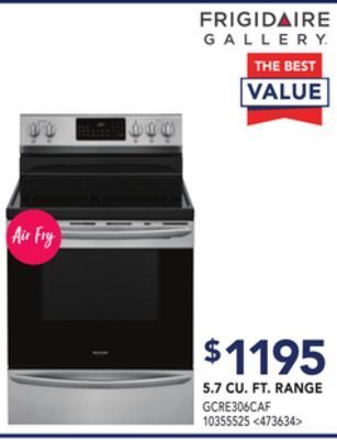 Lowe's Frigidaire gallery 5.7 cu. ft. range offer