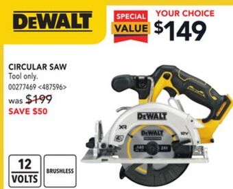 Lowe's Dewalt circular saw offer
