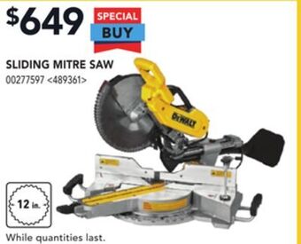 Lowe's Dewalt sliding mitre saw offer