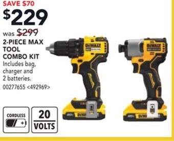 Lowe's Dewalt 2-piece max tool combo kit offer