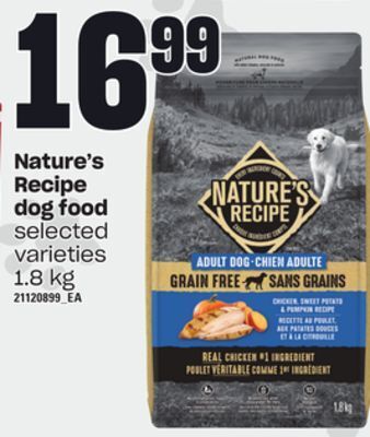 Loblaws Nature's recipe dog food, 1.8 kg offer