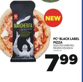 Real Canadian Superstore Pc black label pizza, 370/420 g offer