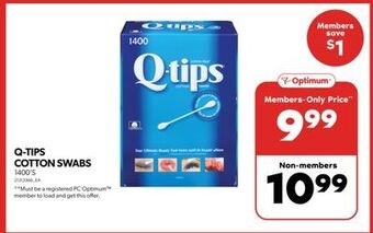 Real Canadian Superstore Q-tips cotton swabs, 1400's offer