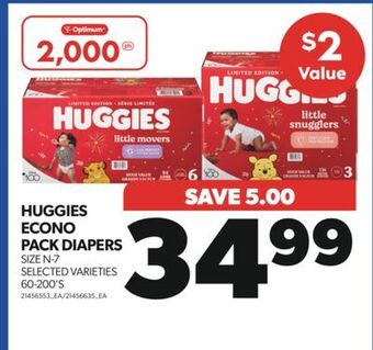 Real Canadian Superstore Huggies econo pack diapers, size n-7, 60-200's offer
