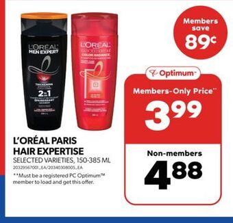 Real Canadian Superstore L'oréal paris hair expertise, 150-385 ml offer