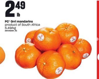 Loblaws Pc orri mandarins offer