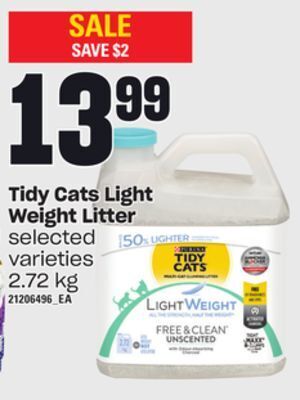 Loblaws Tidy cats light weight litter, 2.72 kg offer
